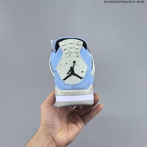 Jordan Air Jordan 4 Retro Light Blue Black White 35 5 48 5B Basketball - Unisex (BS-67273)