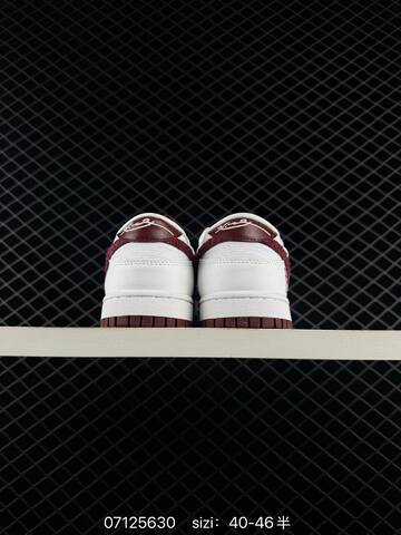 Nike Dunk Low White Burgundy EU 40-46 Skate - Men's (BS-70283)