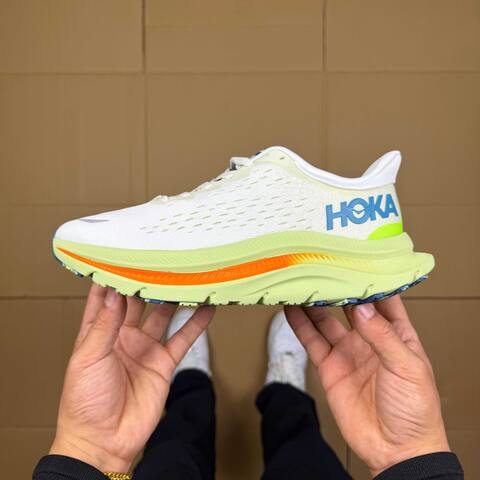 HOKA ONE ONE Kawana White Lime Green Orange Blue Running Shoe Running Sneakers (BS-86923)
