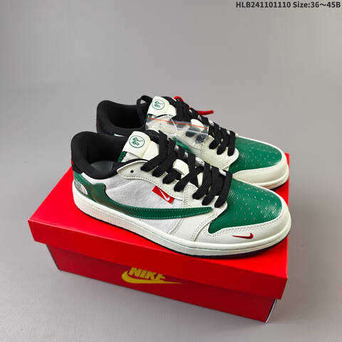 Nike Air Jordan 1 x Travis Scott Beige Cream With Purple And Blue Accents EU 36-45 Casual - Unisex (BS-63870)