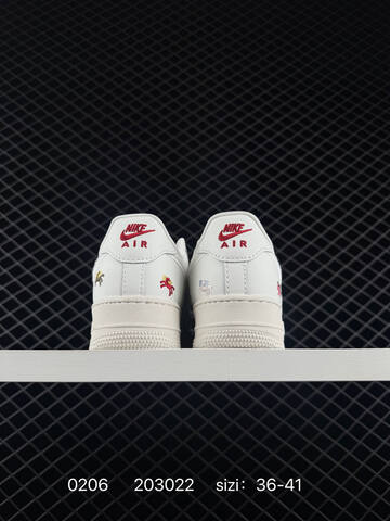 Nike Air Force 1 07 LV8 White With Multicolor Embroidered Accents 36-41 Lifestyle - Unisex (BS-72811)