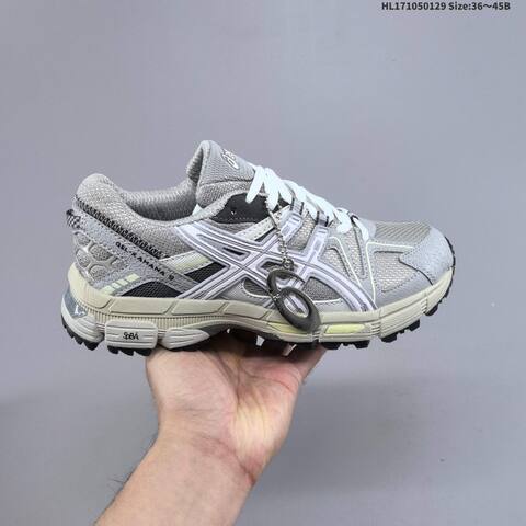 ASICS Gel-Kahana 8 Silver Grey White Black EU 36-45 Trail Shoe Trail Running Sneakers - Unisex (BS-69028)