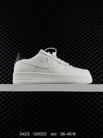 Nike Air Force 1 Low Sail White With Black Heel Accents Transparent Outsole NBA Themed Details EU 36-45 Half Sizes Available Lifestyle - Unisex (BS-71912)