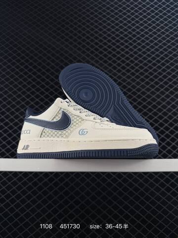 Nike Air Force 1 07 White Cream Navy Grey EU 36-45 Lifestyle - Unisex BS-74311