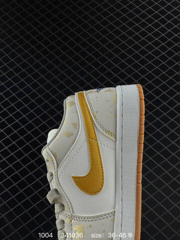 Jordan Air Jordan 1 Low White Gold Grey Gum EU 36-46 Sneaker - Unisex BS-80582