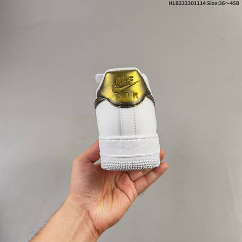 Nike Air Force 1 07 LV8 ZH0316 147 White Black Gold EU 36 45 Sneaker EU 36-45 - Unisex (BS-63731)