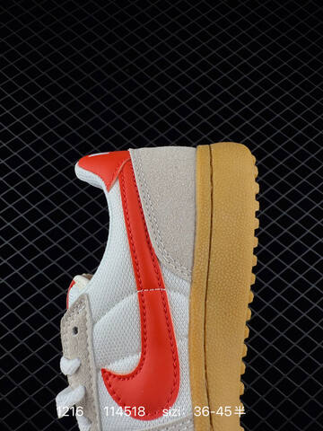 Nike Field General White Gray With Red Swoosh And Gum Sole 36-45 5 Casual - Unisex (BS-73677)