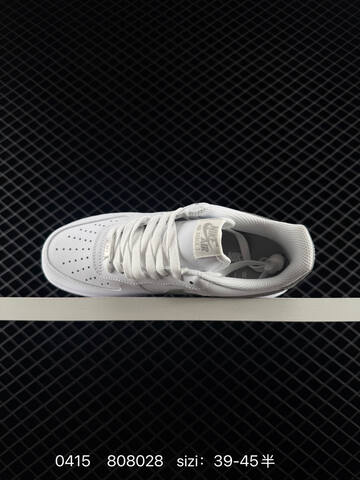 Nike Air Force 1 07 White With Medium Grey Accents EU 39-45 Half Sizes Available Lifestyle - Unisex (BS-72089)