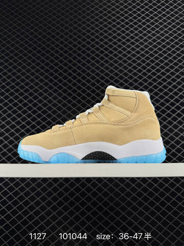 Jordan Air Jordan 11 Retro Khaki White Light Blue EU 36-47 Basketball Shoe - Unisex (BS-80174)