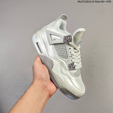 Jordan Air Jordan 4 Retro White Cream Gray Taupe EU 36-47B Basketball - Women's (BS-63749)