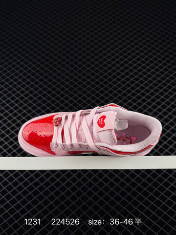 Nike Dunk Low Pink Red White EU 36-46 5 Skate - Unisex (BS-73377)