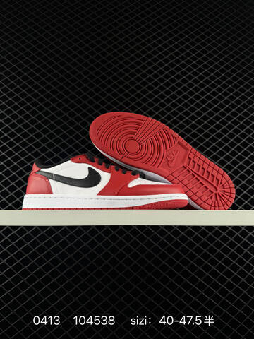 Jordan Air Jordan 1 Low OG White Red Black EU 40-47 5 Basketball Shoe - Men's (BS-79489)
