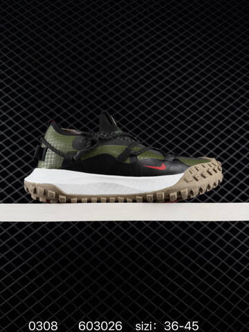 Nike ACG Mountain Fly Low GTX SE Beige Gray With Tan Outsole And Red Swoosh 36-45 Trail - Unisex (BS-72740)