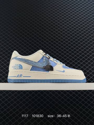 Nike Air Force 1 07 LV8 Cream Blue EU 36-45 5 Lifestyle - Unisex (BS-74158)
