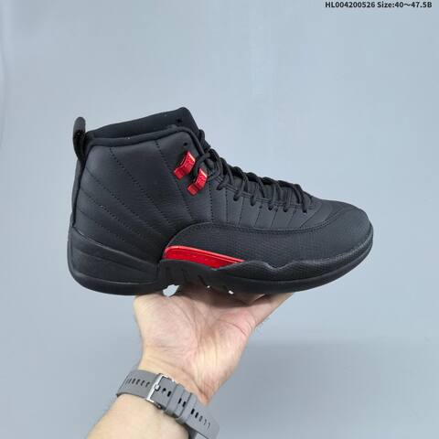 Jordan Air Jordan 12 Retro Black Red 40 47 5 Basketball - Men's (BS-65872)