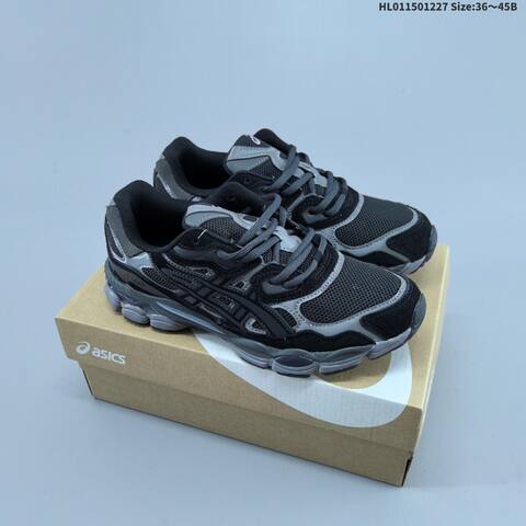 Asics GEL-NYC Black Dark Gray EU 36-45 Running Shoe Running Sneakers - Unisex BS-69124