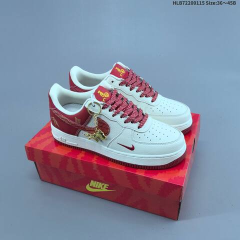 Nike Air Force 1 07 Low Off White Black Red Gold EU 36-45 Sneaker - Unisex BS-61974