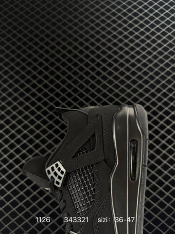 Jordan Air Jordan 4 Retro Black Dark Grey EU 36-47 Basketball Shoe - Unisex BS-80182