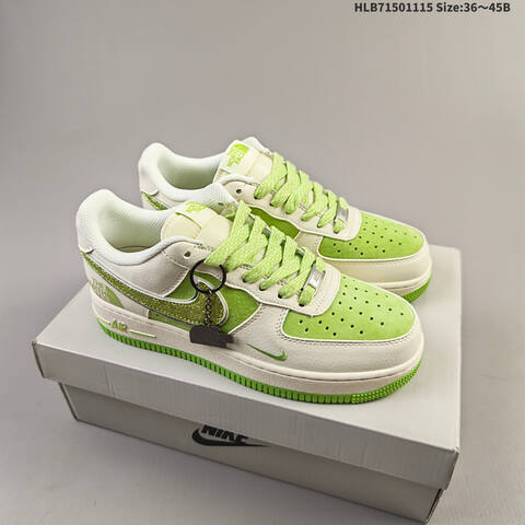 Nike Air Force 1 07 Low Off White Neon Green EU 36-45 Sneaker - Unisex (BS-63699)