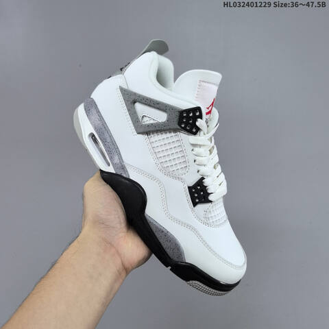 Jordan Air Jordan 4 Retro OG White Cement 36 47 5 Basketball - Unisex (BS-67196)