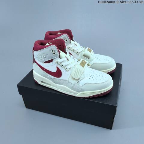Nike Air Jordan Legacy 312 White Burgundy Cream 36 47 5 Basketball - Unisex (BS-67080)