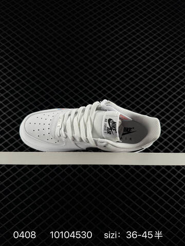 Nike Air Force 1 07 LV8 White With Black Swoosh Outline Black Outsole BMW M Motorsport Branding Details EU 36-45 Half Sizes Available Lifestyle - Unisex (BS-72229)