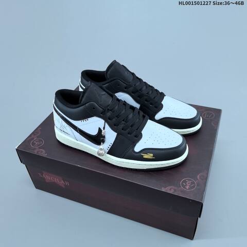 Jordan Air Jordan 1 Low Black White EU 36-46 Casual - Unisex (BS-67240)