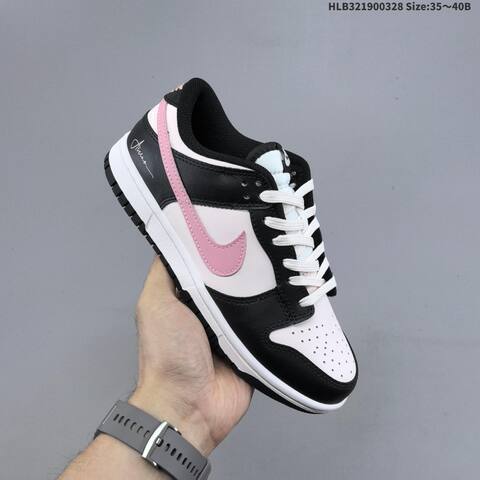 Nike Dunk Low Black Light Pink White EU 35-40 Skate Shoe - Unisex BS-61071