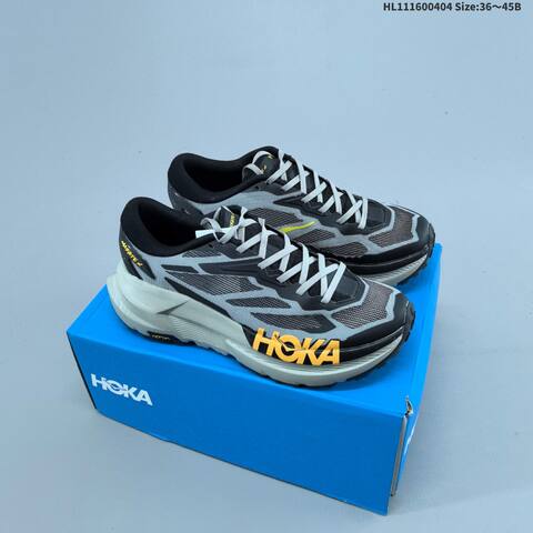 HOKA ONE ONE Mafate X Grey Black Orange Light Grey EU 36-45 Trail Shoe Trail Running Sneakers - Unisex (BS-69359)