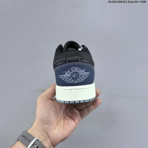 Jordan Air Jordan 1 Low Midnight Navy Black EU 36-46 Casual - Unisex (BS-66232)