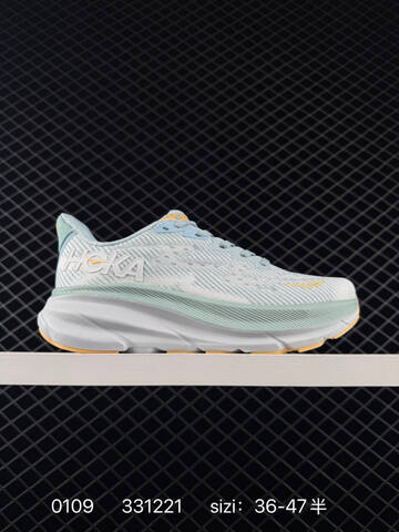 HOKA ONE ONE Clifton 9 Beige Grey White Neon Green EU 36-47 Running Shoe Running Sneakers - Unisex (BS-86329)