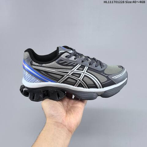 ASICS Gel-Kinetic Fluent Grey Silver Black Blue EU 40-46 Running Shoe Running Sneakers - Men s BS-69116