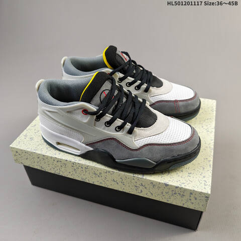 Jordan Air Jordan 4 RM White Grey Black Yellow Red EU 36-45 Casual - Unisex (BS-63578)