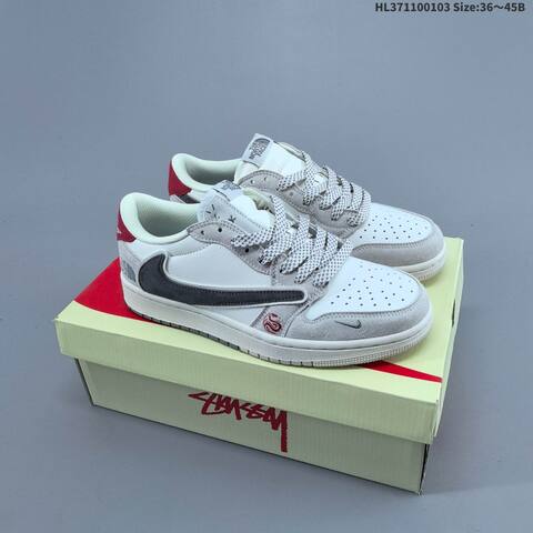Jordan Air Jordan 1 Low x Travis Scott White Black Red EU 36-45 Lifestyle - Unisex (BS-67128)