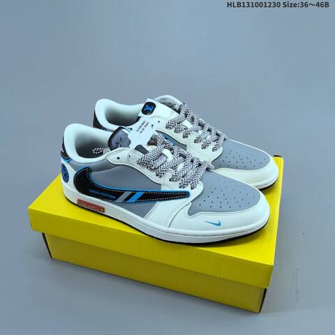 Nike Air Jordan 1 White Gray Brown 36 46 Lifestyle - Unisex (BS-67175)