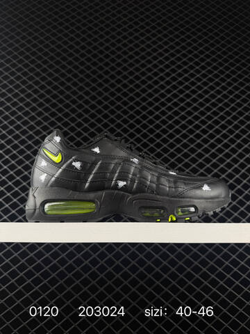 Nike Air Max 95 IM3082-001 Black Volt With White Graphic Print EU 40-46 Lifestyle - Men's (BS-73055)