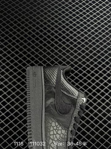 Nike Air Force 1 Low Black Anthracite Textured Snakeskin EU 36-45 5 Lifestyle - Unisex (BS-74141)