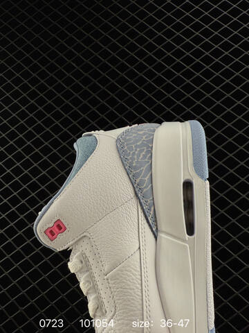 Jordan Air Jordan 3 Retro White And Cobalt Bliss White Light Blue Pink EU 36-47 Basketball Shoe - Unisex BS-81028