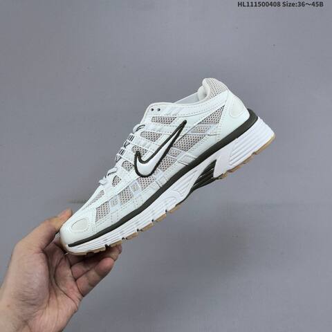 NIKE P-6000 Retro Casual Low-top Urban Commuting Running Shoes Breathable Mesh Fabric With Leather And Synthetic Overlays Vibrant Color Matching Foam Cushioning For Comfort Lifestyle (BS-60883)