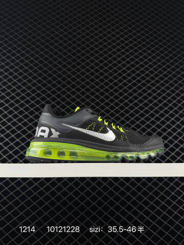 Nike Air Max 2013 Beige Gray White Gray Black Neon Green Cream Black 35 5-46 Running - Unisex (BS-73703)