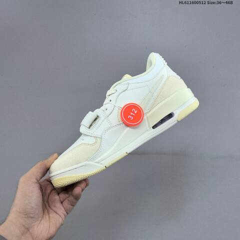 Nike Jordan Legacy 312 Low White Cream Sail 36 46B Basketball - Women's (BS-65992)