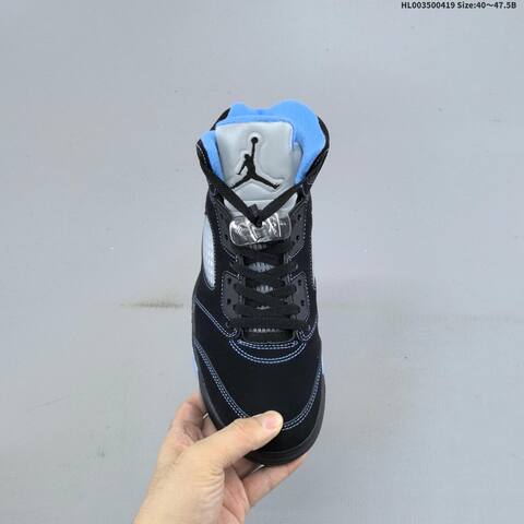 Jordan Air Jordan 5 Retro Black University Blue Grey EU 40-47 5 Basketball - Men's (BS-66131)