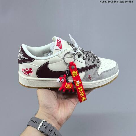 Nike Air Jordan 1 Low Cream Gray Navy Burgundy EU 36-45 Lifestyle - Unisex BS-65864