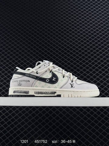 Nike SB Dunk Low Sail White Black With Light Green Monogram EU 36-45 5 Skate - Unisex (BS-73900)