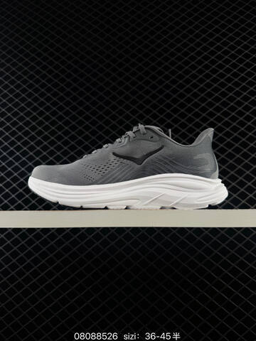 HOKA Clifton 11 Grey White Black EU 36-45 Running Shoe Running Sneakers - Unisex (BS-86121)