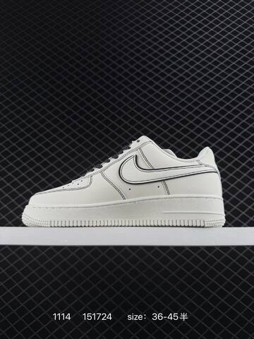 Nike Air Force 1 07 White Black EU 36-45 5 Casual - Unisex (BS-74204)