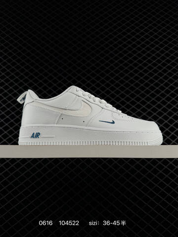 Nike Air Force 1 07 Low White Dark Blue EU 36-45 Skate Shoe - Unisex BS-70746