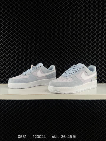 Nike Air Force 1 07 Light Blue White Gold EU 36-45 Skate - Unisex (BS-71082)