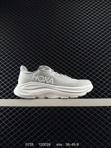 HOKA ONE ONE Clifton 10 Light Grey White EU 36-45 Running Shoe Running Sneakers - Unisex (BS-86526)