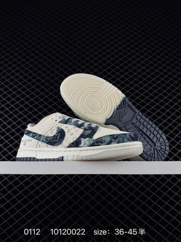 Nike Dunk SB Low White Blue Monogram Denim 36-45 Skate - Unisex (BS-73184)